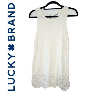 Lucky Brand Women’s Cotton Lace Trim Tank Top – Size Small